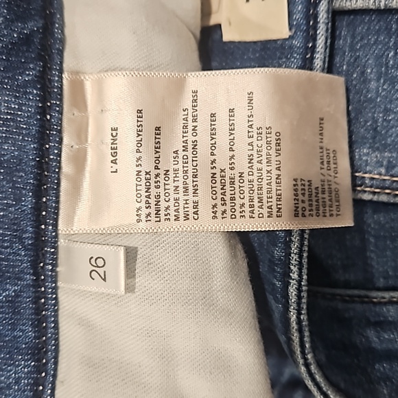 L'Agence Oriana high waist straight leg jeans - Picture 5 of 6